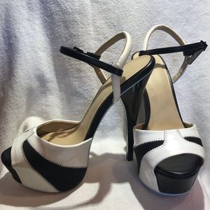 Black and White Gwen Stefani Stilettos